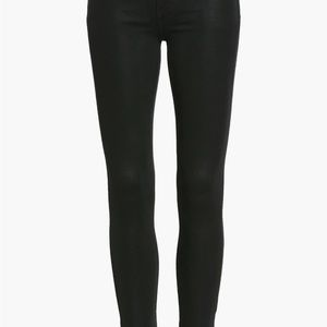 Rag & Bone Coated Black Nina High Rise Skinny